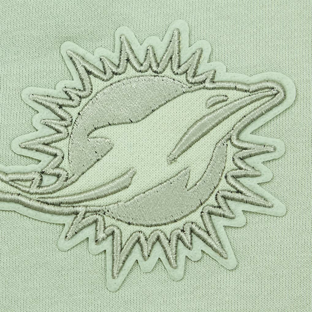 Miami Dolphins Pro Standard Women's Oversized Cropped Neutral Pullover Sweatshirt - Light Green for sale