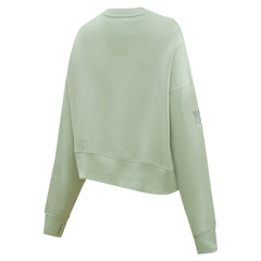 New York Giants Pro Standard Women's Oversized Cropped Neutral Pullover Sweatshirt - Light Green cheap