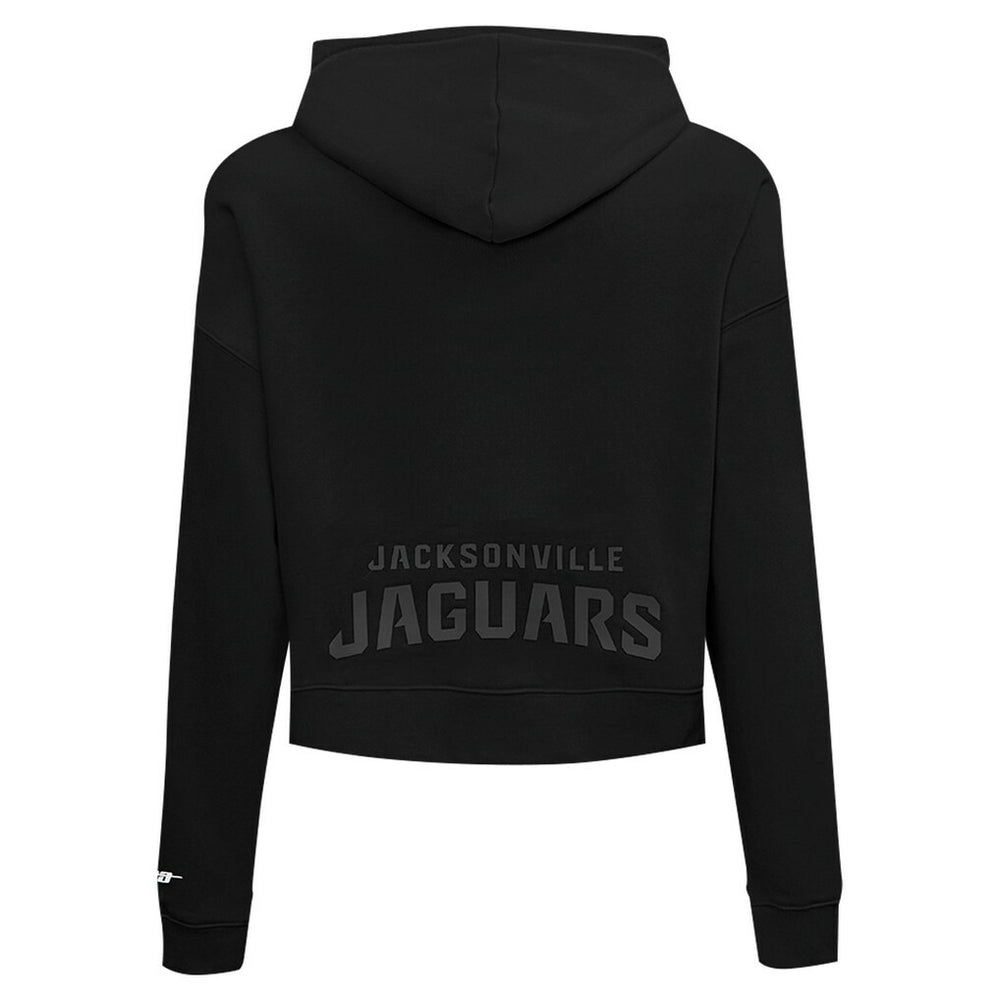 Jacksonville Jaguars Pro Standard Women's Jeweled Cropped Pullover Hoodie - Black discount