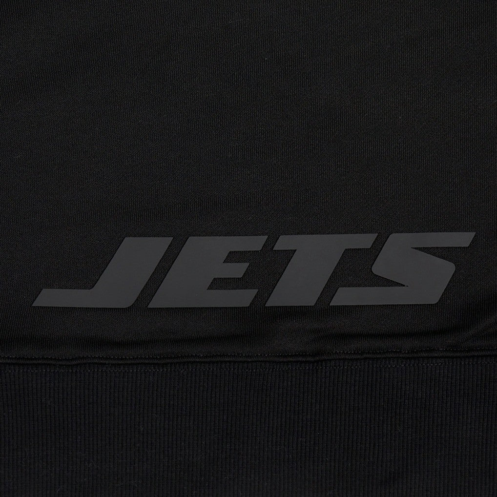 New York Jets Pro Standard Women's Jeweled Cropped Pullover Hoodie - Black outlet