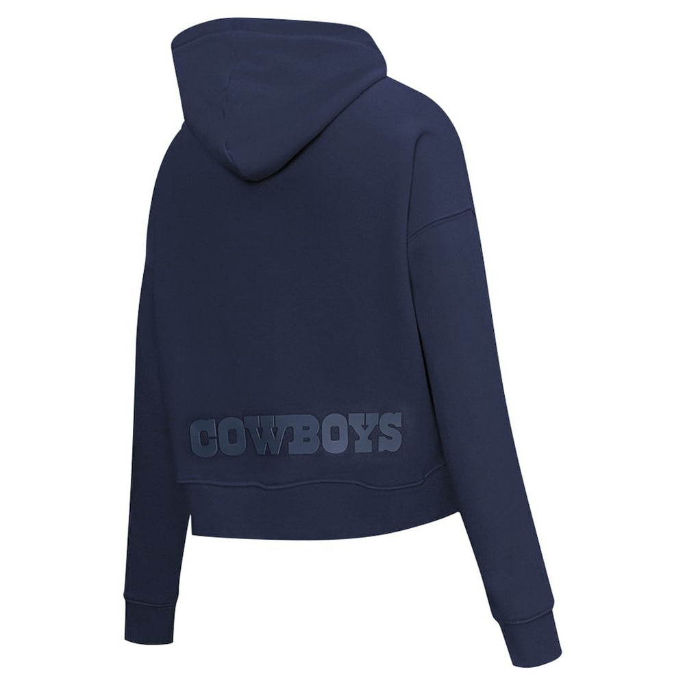 Dallas Cowboys Pro Standard Women's Jeweled Cropped Pullover Hoodie - Navy outlet