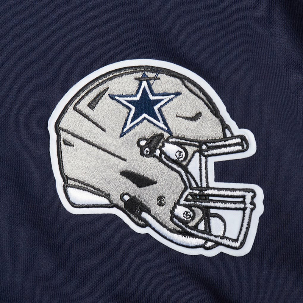 Dallas Cowboys Pro Standard Women's Jeweled Cropped Pullover Hoodie - Navy outlet