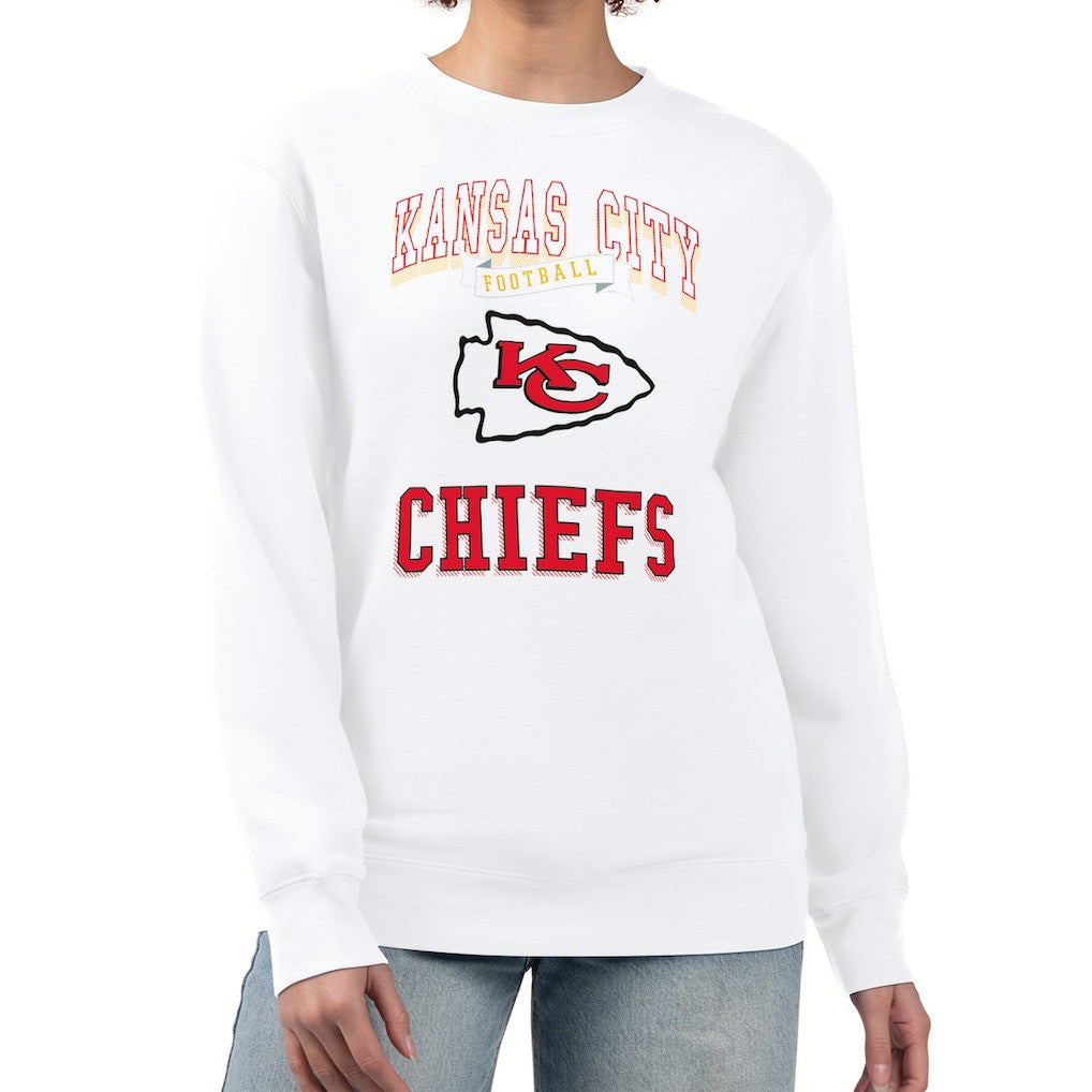 Kansas City Chiefs G-III 4Her by Carl Banks Women's Team Logo Graphic Tri-Blend Pullover Sweatshirt - White online