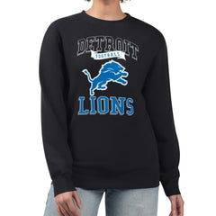 Detroit Lions G-III 4Her by Carl Banks Women's Team Logo Graphic Tri-Blend Pullover Sweatshirt - Black discount