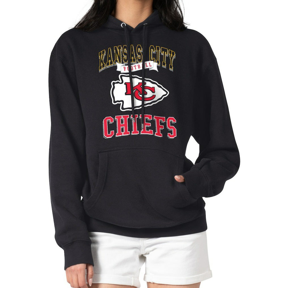 Kansas City Chiefs G-III 4Her by Carl Banks Women's Team Logo Graphic Fleece Tri-Blend Pullover Hoodie - Black sale