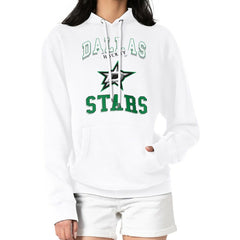 Dallas Stars G-III 4Her by Carl Banks Women's Team Logo Tri-Blend Fleece Pullover Hoodie - White Hoodies