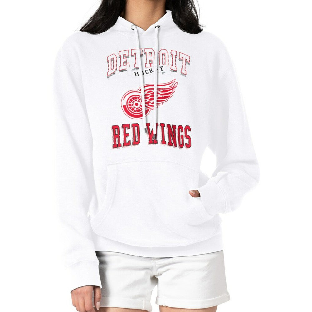 Detroit Red Wings G-III 4Her by Carl Banks Women's Team Logo Tri-Blend Fleece Pullover Hoodie - White Hoodies