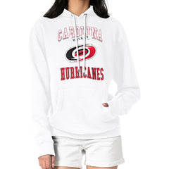 Carolina Hurricanes G-III 4Her by Carl Banks Women's Team Logo Tri-Blend Fleece Pullover Hoodie - White Hoodies