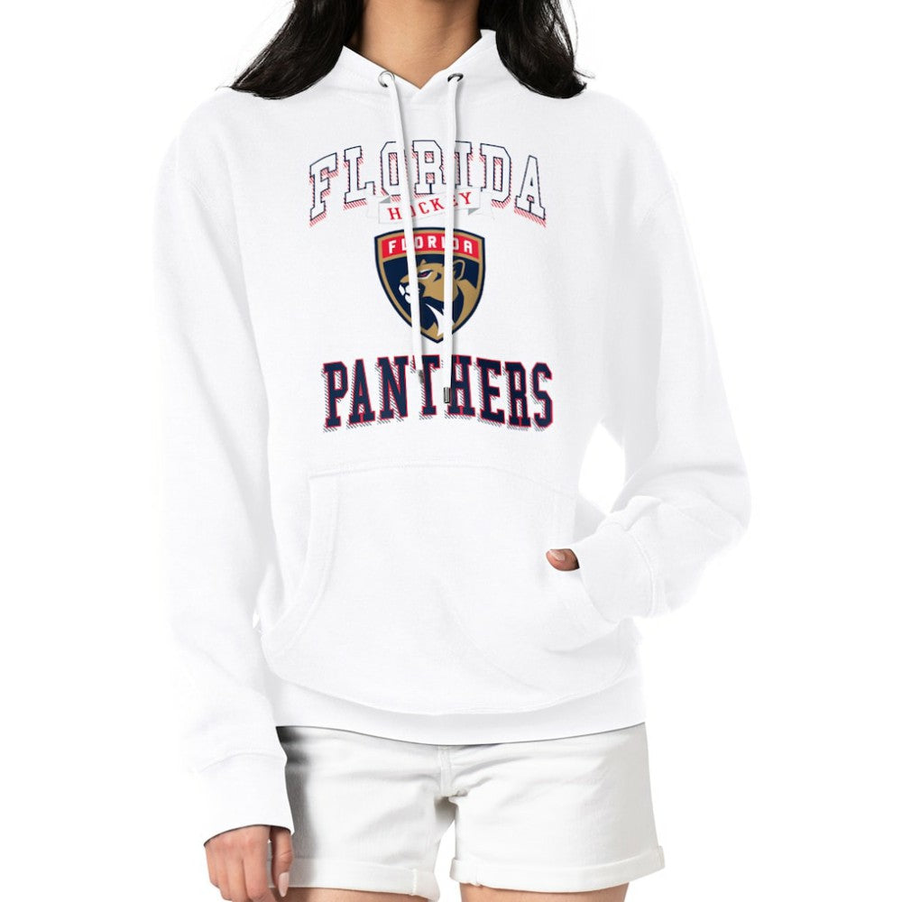 Florida Panthers G-III 4Her by Carl Banks Women's Team Logo Tri-Blend Fleece Pullover Hoodie - White Hoodies