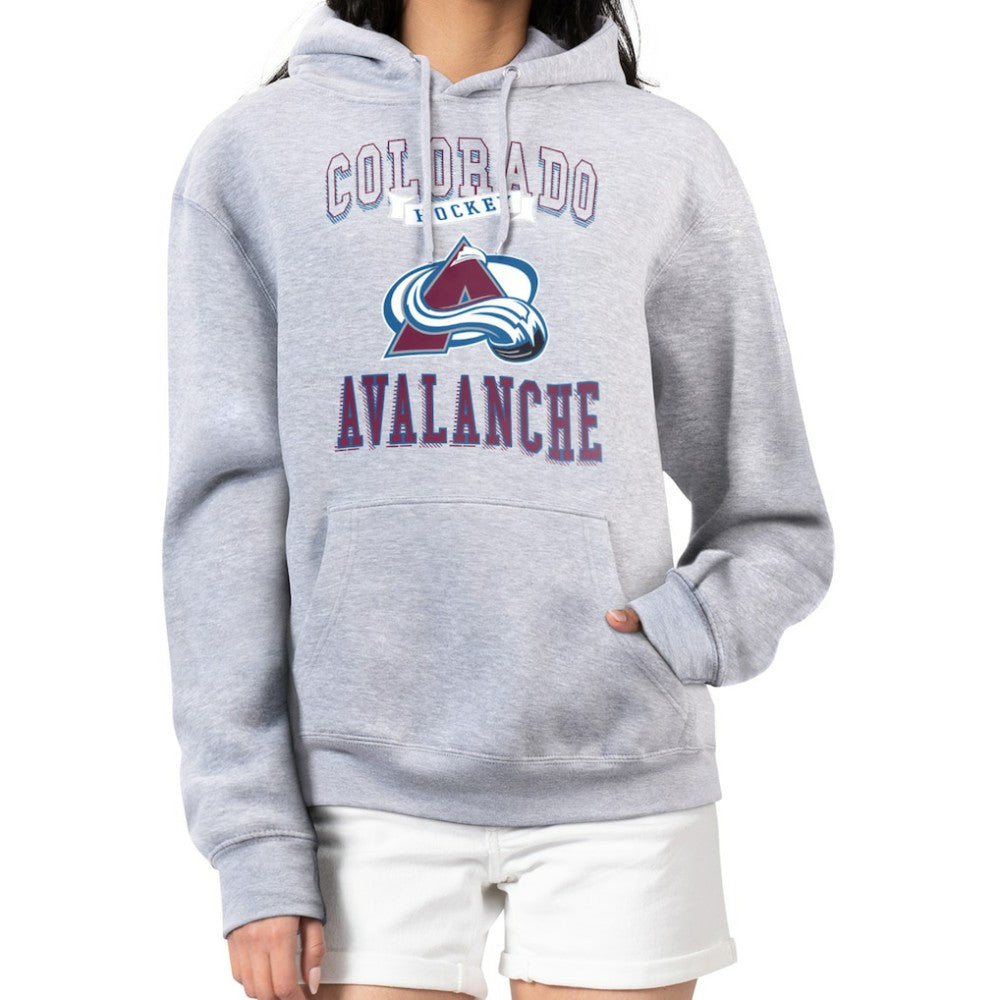 Colorado Avalanche G-III 4Her by Carl Banks Women's Team Logo Tri-Blend Fleece Pullover Hoodie - Heather Gray Hoodies