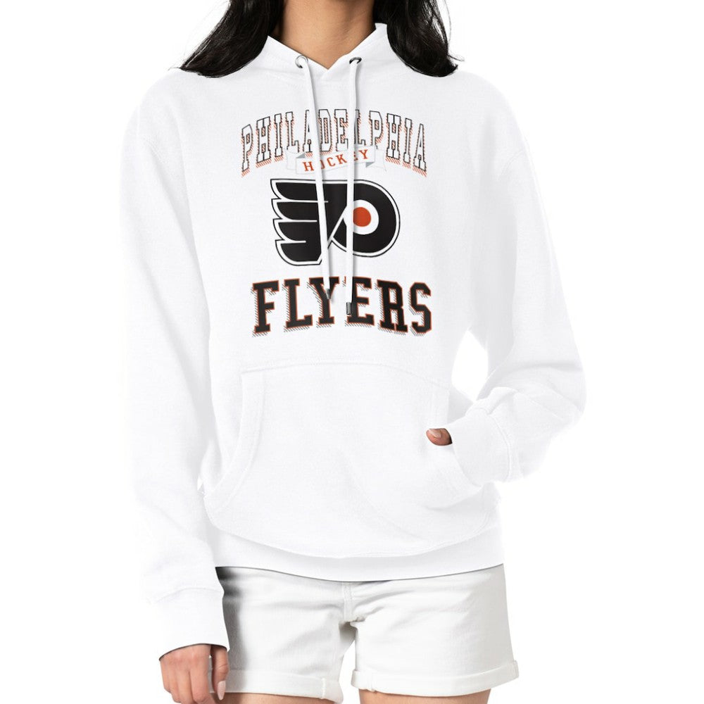 Philadelphia Flyers G-III 4Her by Carl Banks Women's Team Logo Tri-Blend Fleece Pullover Hoodie - White Hoodies
