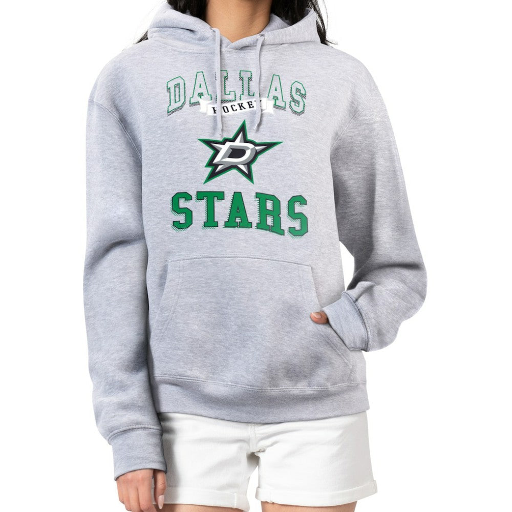 Dallas Stars G-III 4Her by Carl Banks Women's Team Logo Tri-Blend Fleece Pullover Hoodie - Heather Gray Hoodies