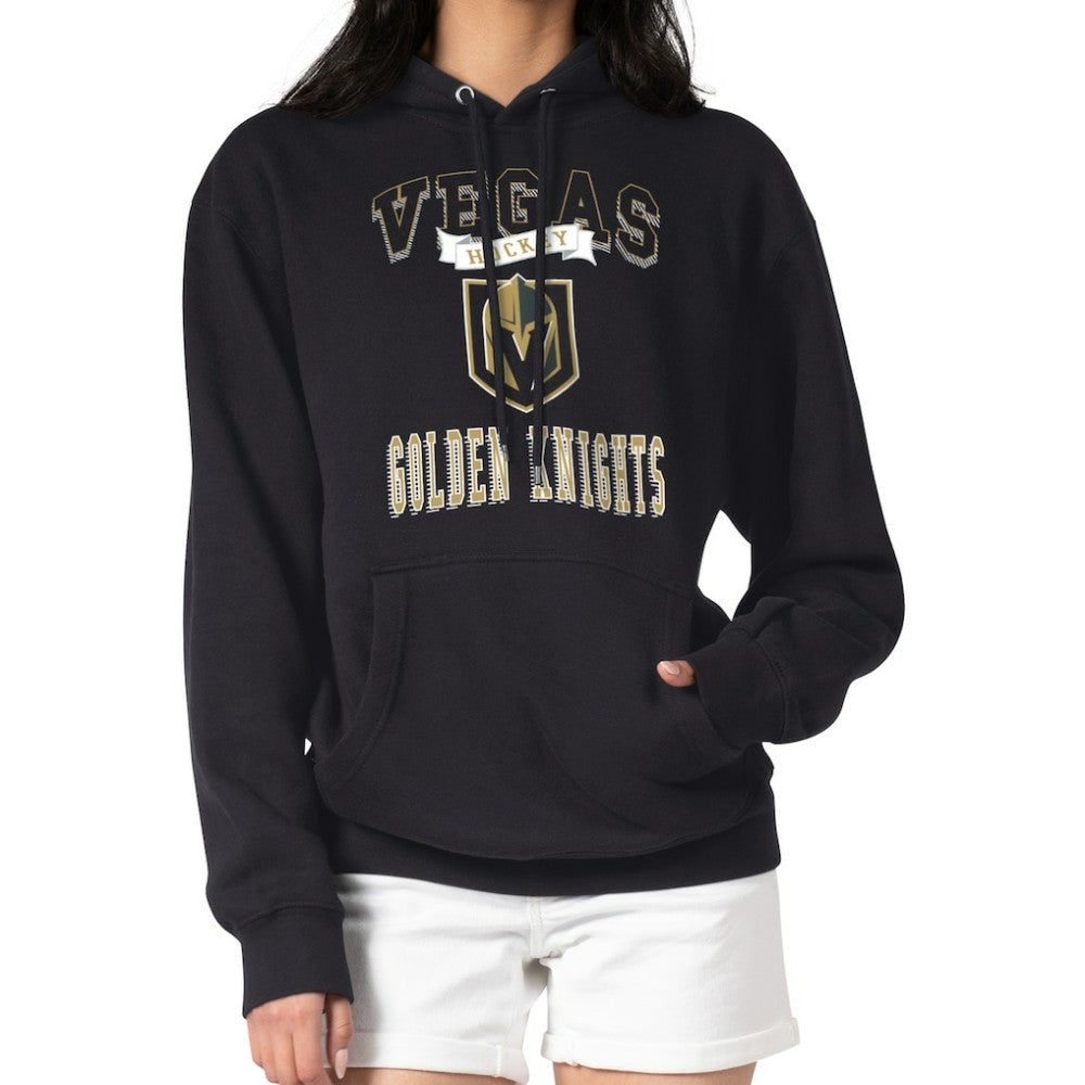 Vegas Golden Knights G-III 4Her by Carl Banks Women's Team Logo Tri-Blend Fleece Pullover Hoodie - Black Hoodies