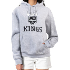 Los Angeles Kings G-III 4Her by Carl Banks Women's Team Logo Tri-Blend Fleece Pullover Hoodie - Heather Gray Hoodies
