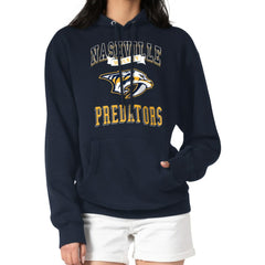 Nashville Predators G-III 4Her by Carl Banks Women's Team Logo Tri-Blend Fleece Pullover Hoodie - Navy Hoodies