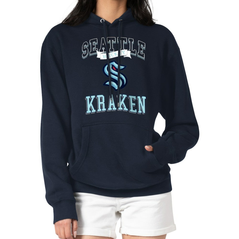 Seattle Kraken G-III 4Her by Carl Banks Women's Team Logo Tri-Blend Fleece Pullover Hoodie - Deep Sea Blue Hoodies