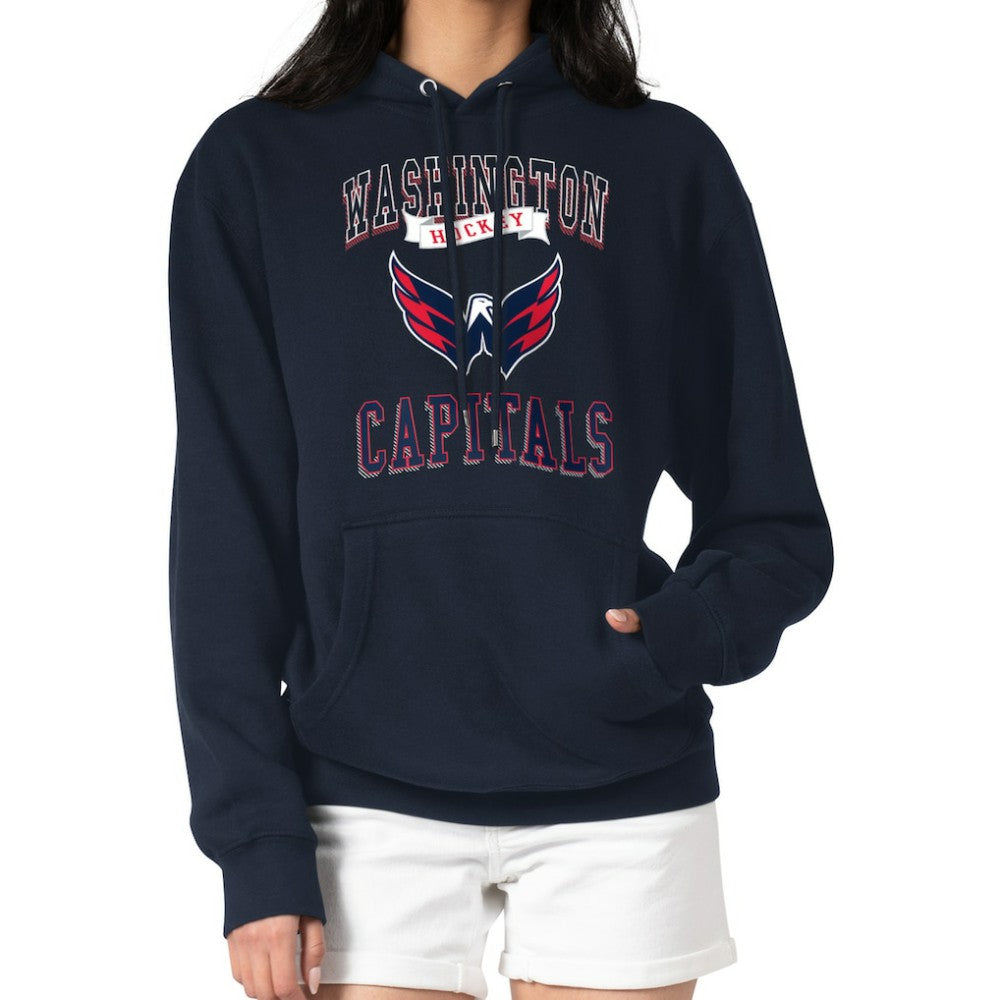 Washington Capitals G-III 4Her by Carl Banks Women's Team Logo Tri-Blend Fleece Pullover Hoodie - Navy Hoodies
