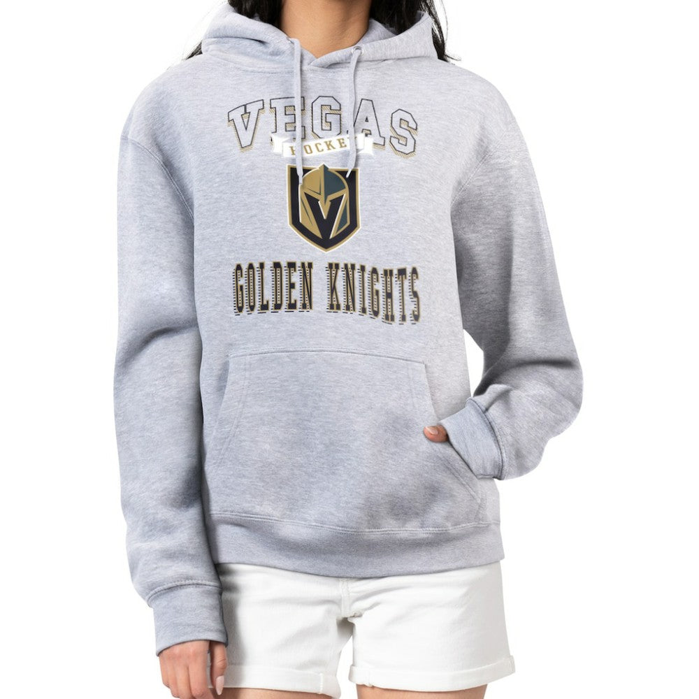 Vegas Golden Knights G-III 4Her by Carl Banks Women's Team Logo Tri-Blend Fleece Pullover Hoodie - Heather Gray Hoodies