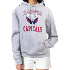 Washington Capitals G-III 4Her by Carl Banks Women's Team Logo Tri-Blend Fleece Pullover Hoodie - Heather Gray Hoodies