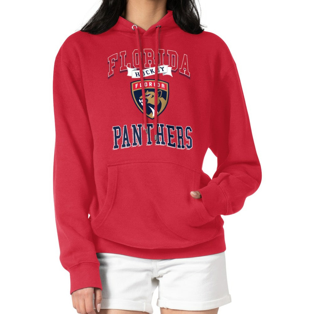 Florida Panthers G-III 4Her by Carl Banks Women's Team Logo Tri-Blend Fleece Pullover Hoodie - Red Hoodies
