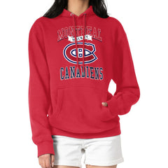 Montreal Canadiens G-III 4Her by Carl Banks Women's Team Logo Tri-Blend Fleece Pullover Hoodie - Red Hoodies