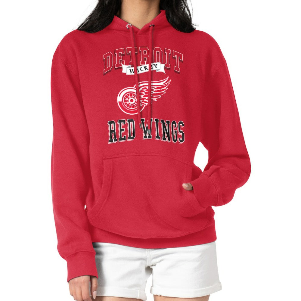 Detroit Red Wings G-III 4Her by Carl Banks Women's Team Logo Tri-Blend Fleece Pullover Hoodie - Red Hoodies