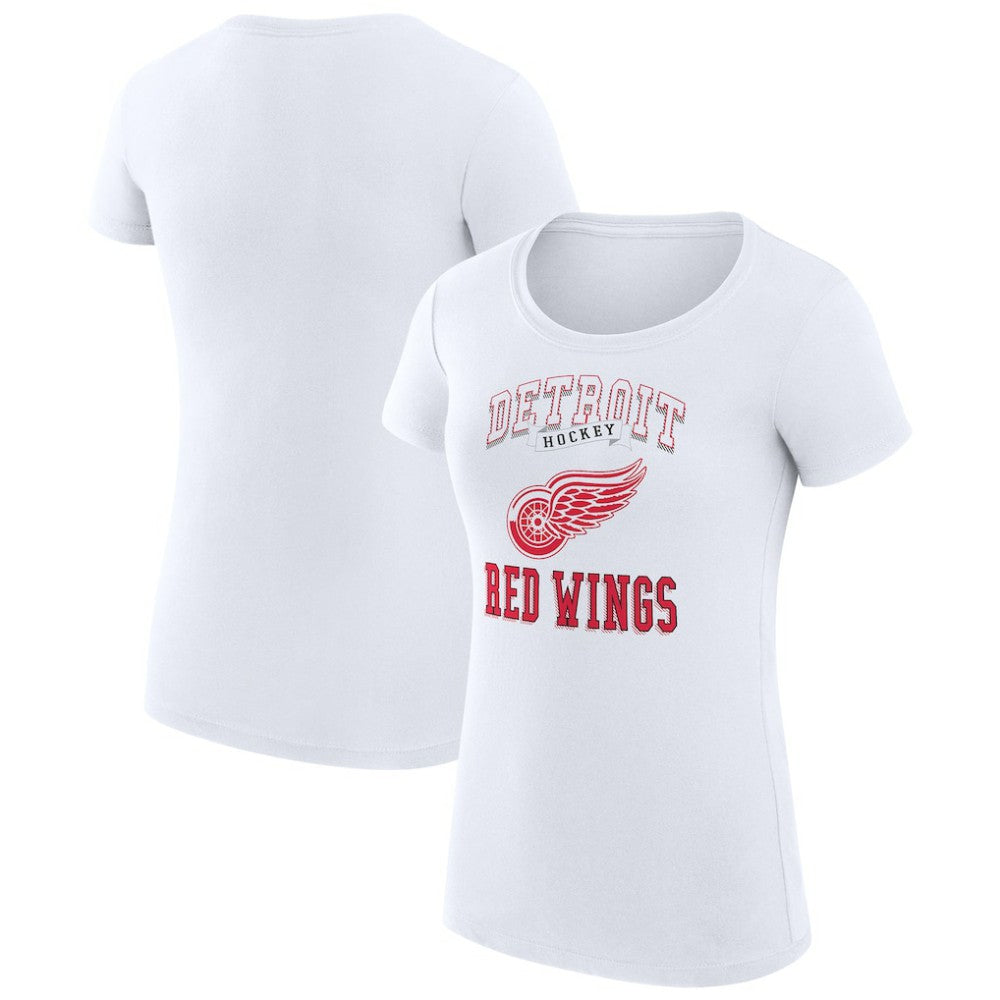 Detroit Red Wings G-III 4Her by Carl Banks Women's Super-Slim Fit Lightweight Team Logo Graphic T-Shirt - White T-shirts