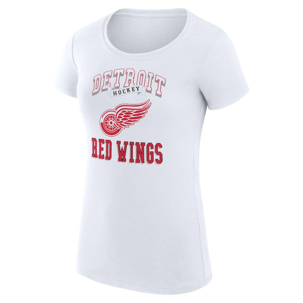 Detroit Red Wings G-III 4Her by Carl Banks Women's Super-Slim Fit Lightweight Team Logo Graphic T-Shirt - White T-shirts