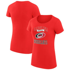 Carolina Hurricanes G-III 4Her by Carl Banks Women's Super-Slim Fit Lightweight Team Logo Graphic T-Shirt - Red T-shirts