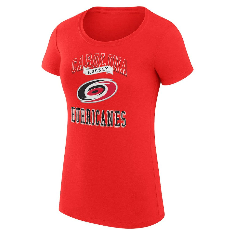 Carolina Hurricanes G-III 4Her by Carl Banks Women's Super-Slim Fit Lightweight Team Logo Graphic T-Shirt - Red T-shirts