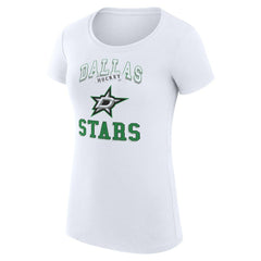 Dallas Stars G-III 4Her by Carl Banks Women's Super-Slim Fit Lightweight Team Logo Graphic T-Shirt - White T-shirts