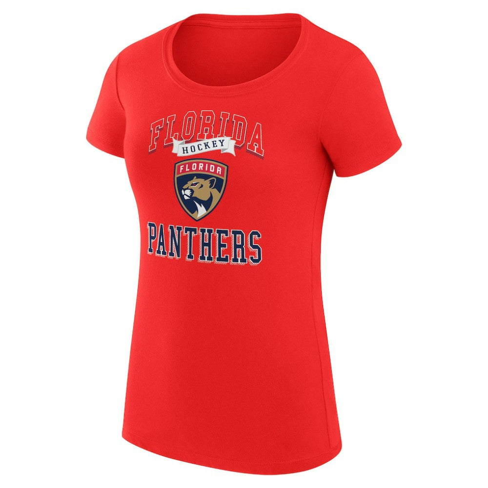 Florida Panthers G-III 4Her by Carl Banks Women's Super-Slim Fit Lightweight Team Logo Graphic T-Shirt - Red T-shirts