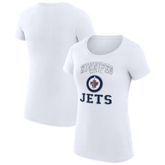 Winnipeg Jets G-III 4Her by Carl Banks Women's Super-Slim Fit Lightweight Team Logo Graphic T-Shirt - White T-shirts