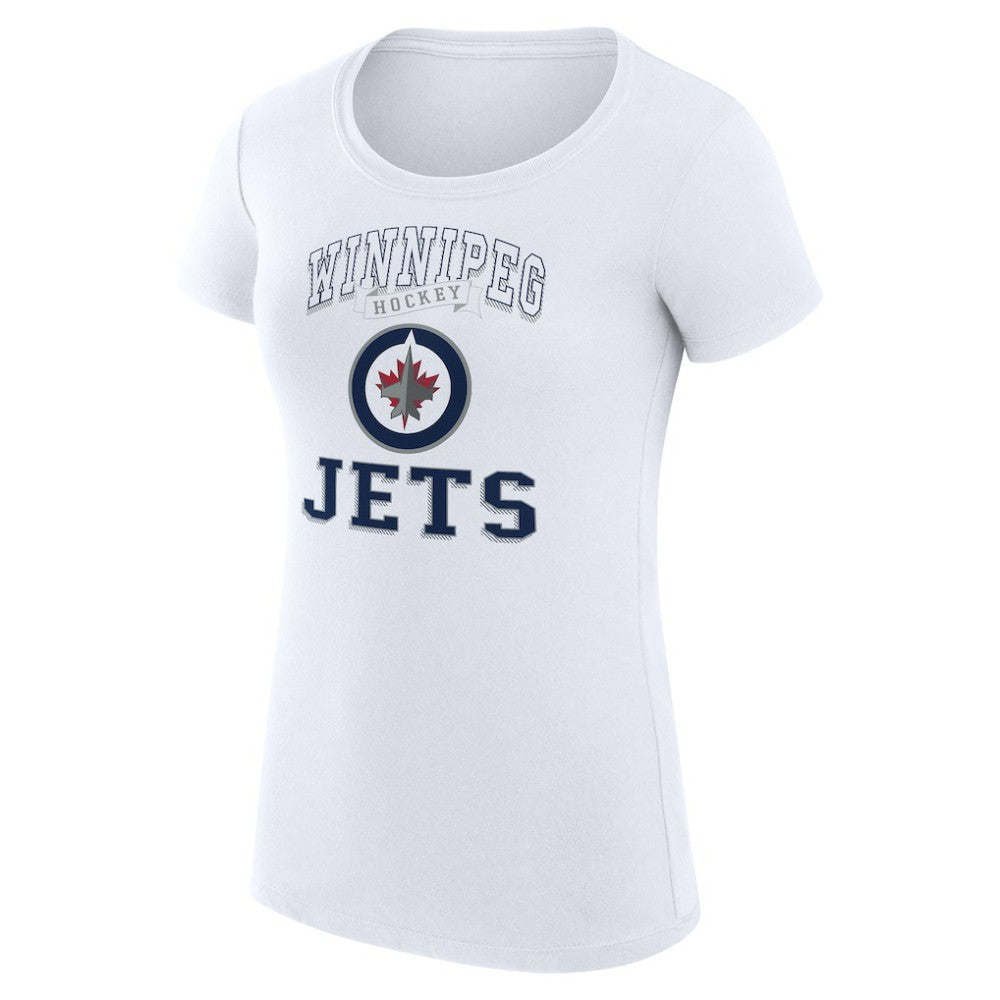 Winnipeg Jets G-III 4Her by Carl Banks Women's Super-Slim Fit Lightweight Team Logo Graphic T-Shirt - White T-shirts