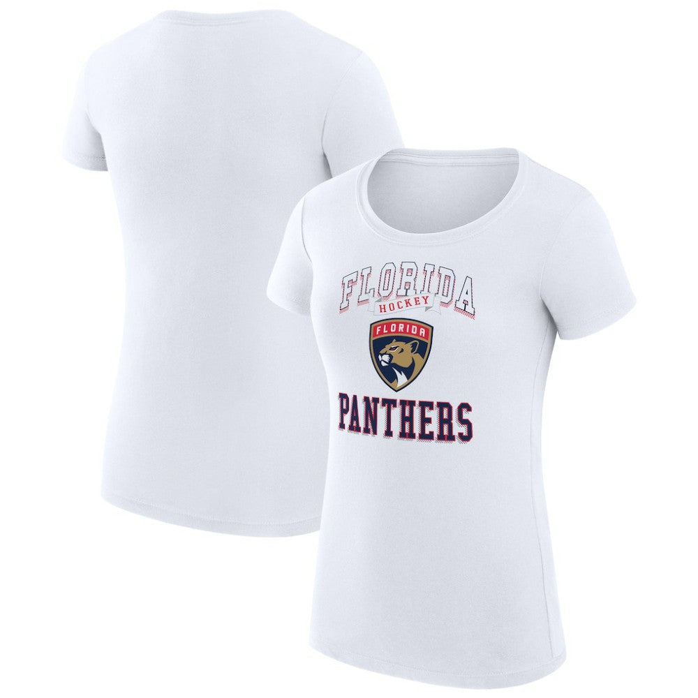 Florida Panthers G-III 4Her by Carl Banks Women's Super-Slim Fit Lightweight Team Logo Graphic T-Shirt - White T-shirts