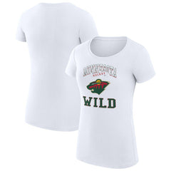 Minnesota Wild G-III 4Her by Carl Banks Women's Super-Slim Fit Lightweight Team Logo Graphic T-Shirt - White T-shirts