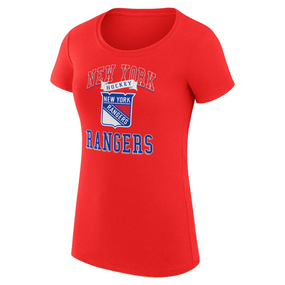 New York Rangers G-III 4Her by Carl Banks Women's Super-Slim Fit Lightweight Team Logo Graphic T-Shirt - Red T-shirts