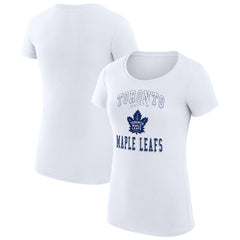 Toronto Maple Leafs G-III 4Her by Carl Banks Women's Super-Slim Fit Lightweight Team Logo Graphic T-Shirt - White T-shirts
