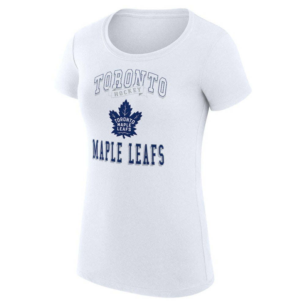 Toronto Maple Leafs G-III 4Her by Carl Banks Women's Super-Slim Fit Lightweight Team Logo Graphic T-Shirt - White T-shirts