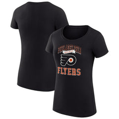 Philadelphia Flyers G-III 4Her by Carl Banks Women's Super-Slim Fit Lightweight Team Logo Graphic T-Shirt - Black T-shirts
