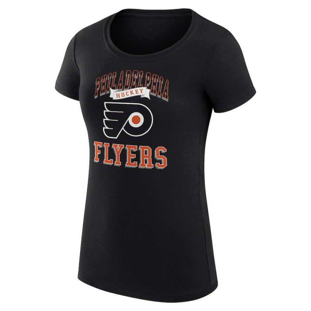 Philadelphia Flyers G-III 4Her by Carl Banks Women's Super-Slim Fit Lightweight Team Logo Graphic T-Shirt - Black T-shirts