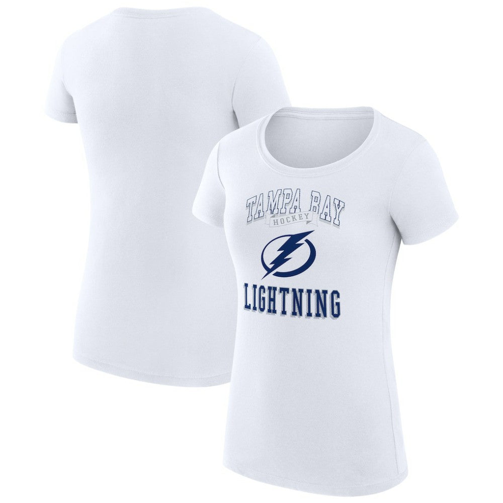 Tampa Bay Lightning G-III 4Her by Carl Banks Women's Super-Slim Fit Lightweight Team Logo Graphic T-Shirt - White T-shirts