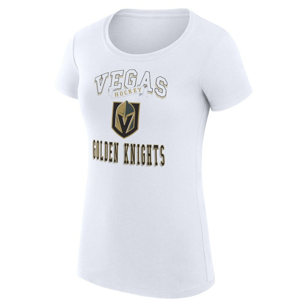 Vegas Golden Knights G-III 4Her by Carl Banks Women's Super-Slim Fit Lightweight Team Logo Graphic T-Shirt - White T-shirts