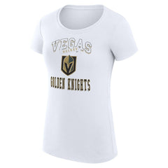 Vegas Golden Knights G-III 4Her by Carl Banks Women's Super-Slim Fit Lightweight Team Logo Graphic T-Shirt - White T-shirts