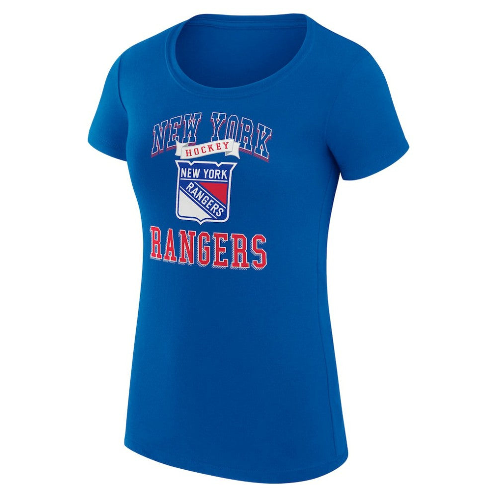 New York Rangers G-III 4Her by Carl Banks Women's Super-Slim Fit Lightweight Team Logo Graphic T-Shirt - Blue T-shirts