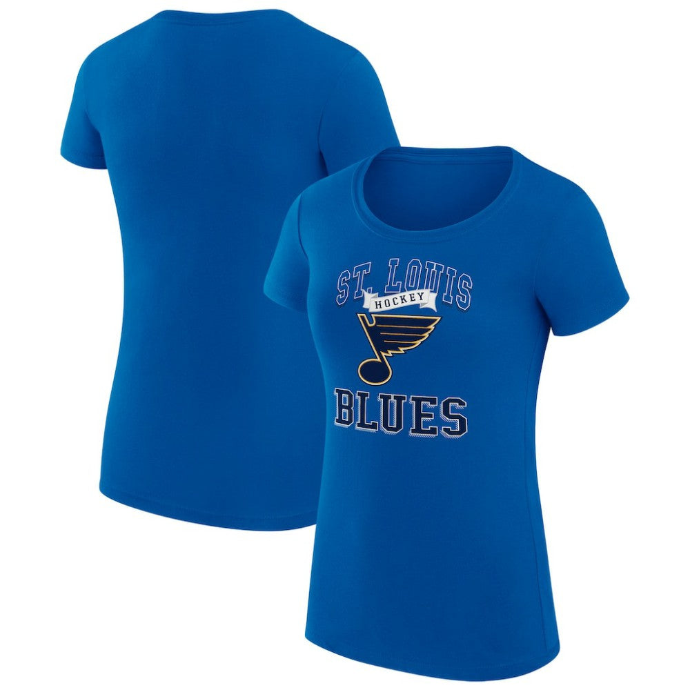 St. Louis Blues G-III 4Her by Carl Banks Women's Super-Slim Fit Lightweight Team Logo Graphic T-Shirt - Blue T-shirts