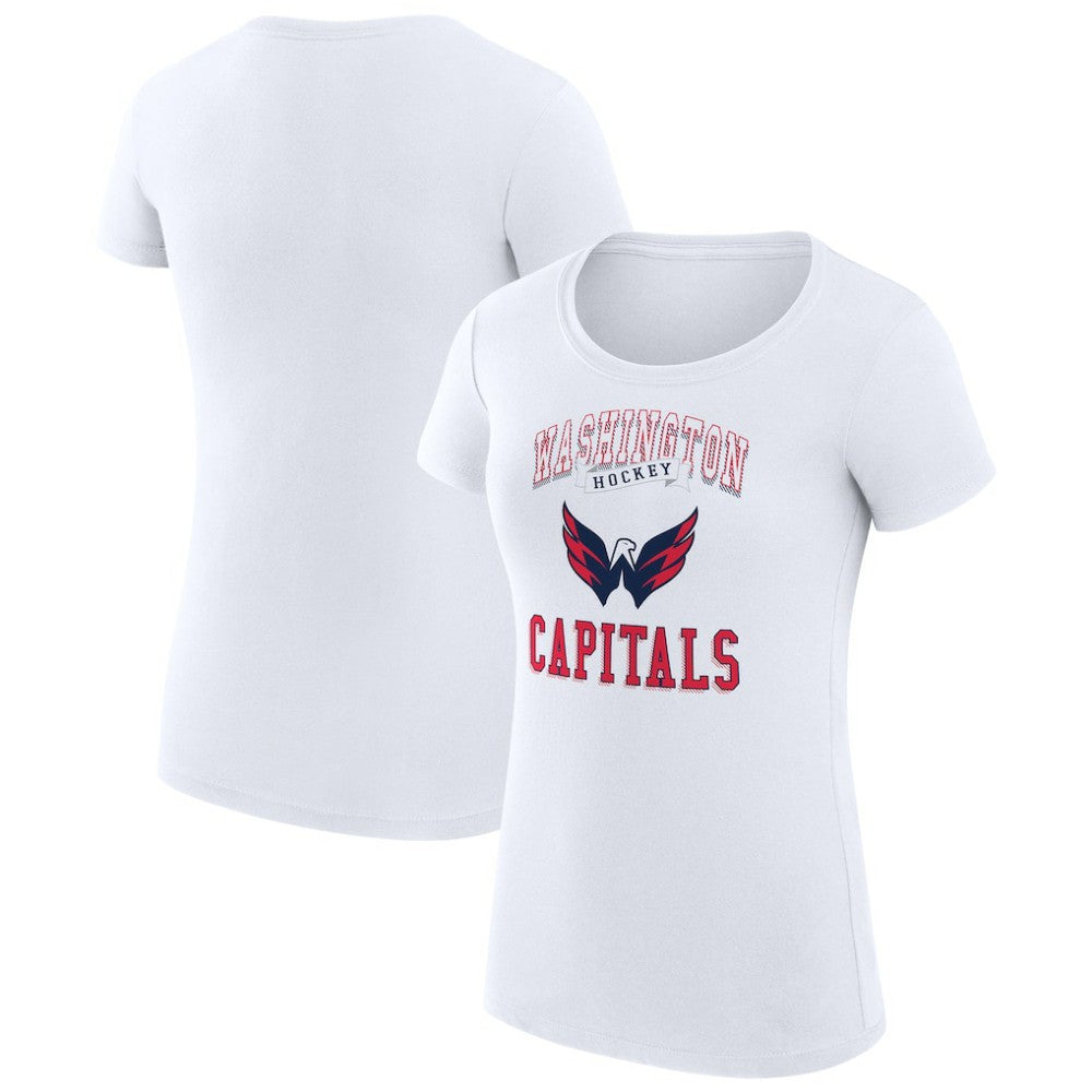 Washington Capitals G-III 4Her by Carl Banks Women's Super-Slim Fit Lightweight Team Logo Graphic T-Shirt - White T-shirts