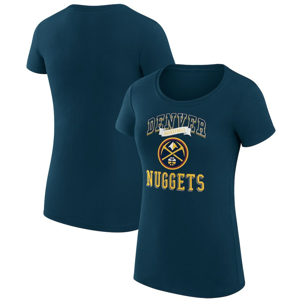 Denver Nuggets G-III 4Her by Carl Banks Women's Super-Slim Fit Lightweight Team Logo T-Shirt sale - Navy for sale