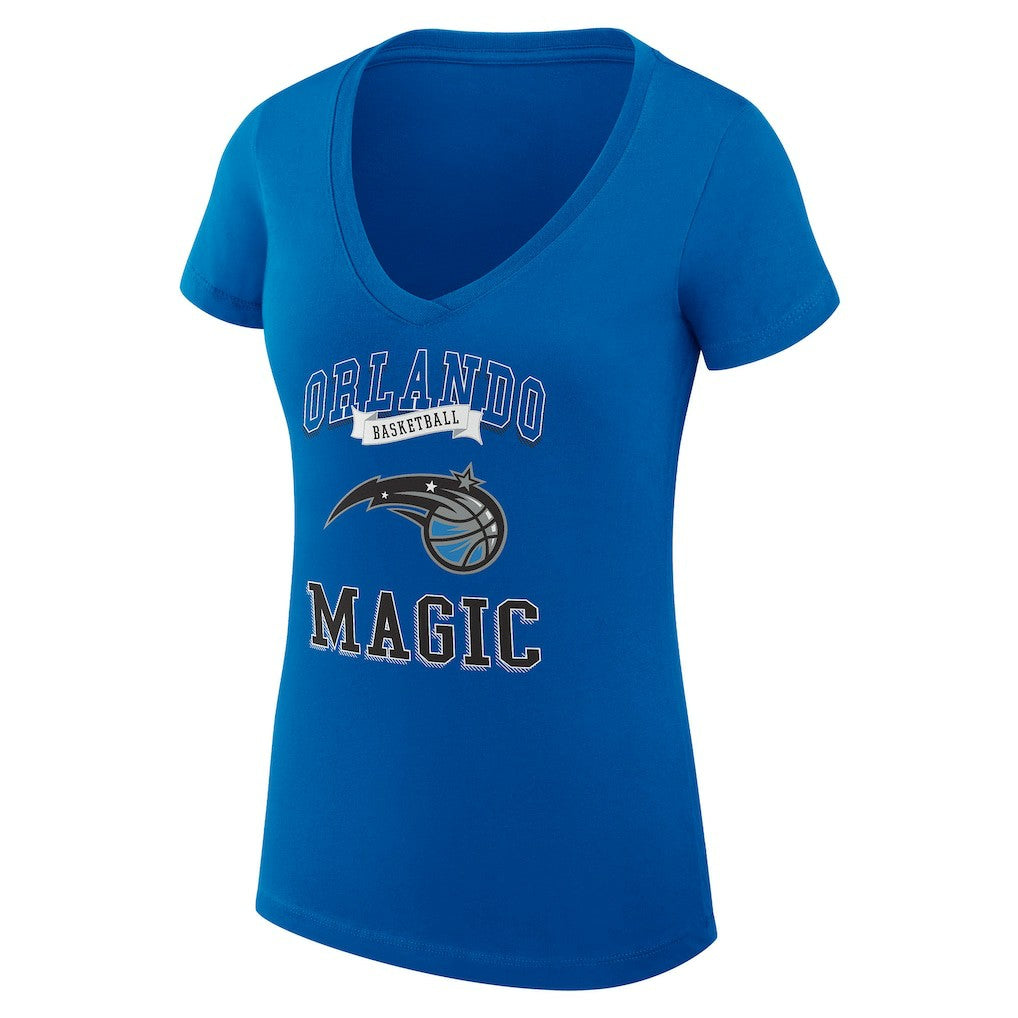 Orlando Magic G-III 4Her by Carl Banks Women's Super-Slim Fit Lightweight Team Logo V-Neck T-Shirt - Blue on sale