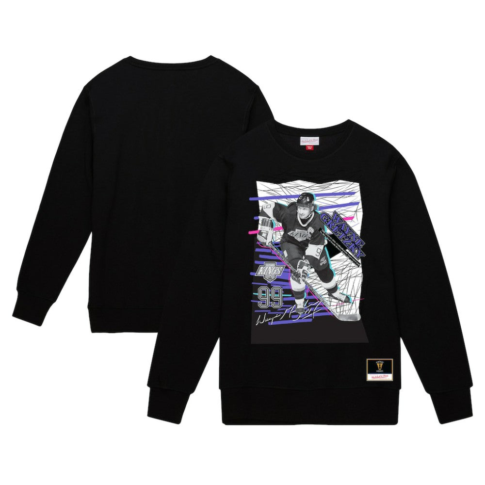 Wayne Gretzky Los Angeles Kings Mitchell & Ness Streak Pullover Sweatshirt - Black Sweatshirts
